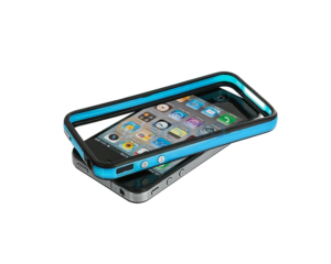 New Stylish Bumper Series Case Cover for iPhone 4G 4S - Μαύρο & Γαλάζιο