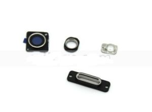 iPhone 5 Set with Camera Lens, Earphone Jack Ring, Charging Port Brackets & Flash Cover