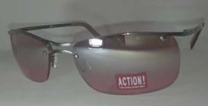 Γυαλιά ήλιου Action AC2041 C03 58-18-135 με κόκκινους φακούς και μαύρο μεταλλικό σκελετό & καφέ (OEM)