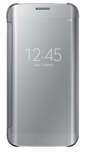 SAMSUNG Galaxy S6 Edge Clear View Cover Silver - (Samsung) (EF-ZG925BSE)