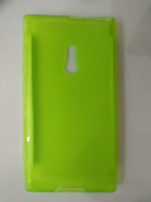 Διαφανες-Πρασινο Soft Crystal TPU Gel Case for Nokia Lumia 800 (ΟΕΜ)