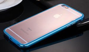 Apple iPhone 6 4.7 - Μεταλλική Θήκη Με Πίσω Πλαστικό Διαφανές Κάλυμμα Γαλάζιο (OEM)