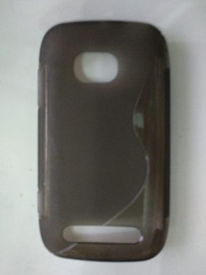 Nokia Lumia 710 Rubber skin Διαφανή Γκρι case