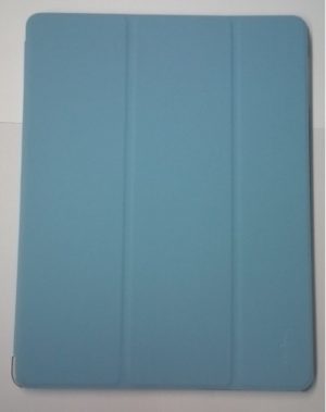 ipad 2 - Δερμάτινη Θήκη με Πίσω Πλαστικό κάλυμμα 3Fold Γαλάζιο (OEM)