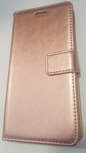 Δερμάτινη Θήκη Πορτοφόλι για Sony Xperia XA μεταλικο ροζ (OEM)
