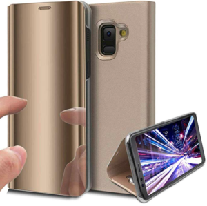 Θήκη Clear View για Samsung Galaxy J6 2018 Χρυσή (ΟΕΜ)6