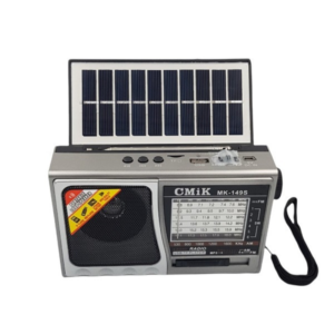 Φορητό Επιτραπέζιο Ραδιόφωνο Ηλιακό με Bluetooth Ασημί