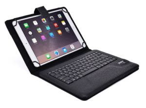 Cooper Leather Stand Case with Bluethooth Keyboard 9-10 for Tablet - Black