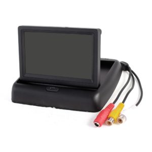4,3 ιντσών Αναδιπλούμενη Βάση LCD Οθόνη Οπισθοπορείας Αυτοκινήτου & Ασφαλείας - Μαύρο (OEM)