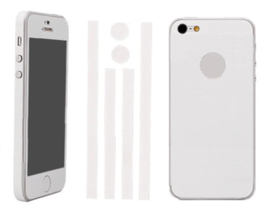 Πλήρες ολόσωμα αυτοκόλλητα για iPhone 5g Λευκό
