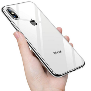 ttec TPU Silicone Back Cover Case Transparent Back with Black side for iPhone X / XS