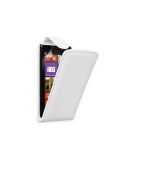 Nokia XL Dual Sim - Δερμάτινη Θήκη Flip Άσπρο (ΟΕΜ)