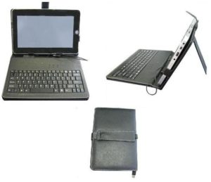 Leather Case with Keyboard for Tablet 8 Black