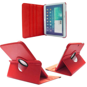 Δερμάτινη Θήκη Περιστρεφόμενη για το Samsung Galaxy Tab 3 10.1 P5200/P5210 SGT3RLCR Kόκκινη (OEM)