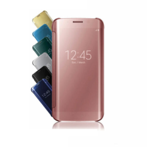 Samsung Galaxy S7 Θήκη Clear View Ροζ Χρυσό (OEM)