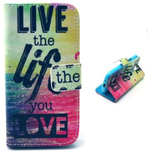Apple iPhone 6 Plus 5.5 - Δερμάτινη Θήκη Stand Πορτοφόλι Live The Life You Love (OEM)