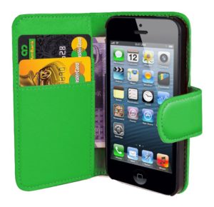 iPhone 4G/4S - Δερμάτινη Θήκη Πορτοφόλι με πλαστικό Πίσω Κάλυμμα Πράσινο (ΟΕΜ)