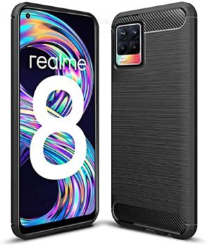Tech-Protect Carbon Back Cover Σιλικόνης Μαύρο (Realme 8/8 Pro)