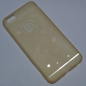 Apple iPhone 6 Plus 5.5 - Μαλακή Θήκη Ultra Thin TPU Gel 0.3mm Χρυσό Μάτ Με Αστεράκια (ΟΕΜ)
