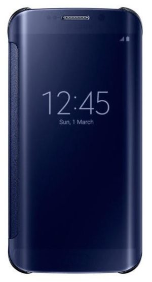 SAMSUNG Galaxy S6 Edge Clear View Cover Blue - (Samsung) (EF-ZG925BBE)