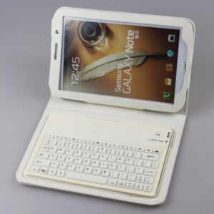 Δερμάτινη Θήκη Bluetooth με Πληκτρολόγιο για το Samsung Galaxy Note 8 N5100 N5110 Λευκή (OEM)