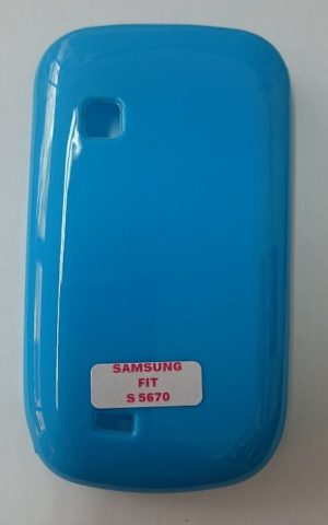 Samsung Galaxy Fit S5670 Θήκη σιλικόνης TPU γυαλιστερή Γαλάζιο (ΟΕΜ)