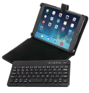 Universal Δερματινη Θηκη με Bluethooth πληκτρολογιο 7-10 for Tablet - Black