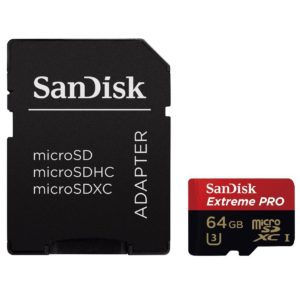 Sandisk Extreme Pro micro SDHC/ SDXC UHS-I Card with SD Adapter 64GB 95MB/s SDSDQXP-064G-G46A