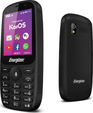 Energizer Energy E241S 4G Dual Sim 512MB/4GB 2.4 KaiOS 1900 mAh, Bluetooth, Camera Μαύρο