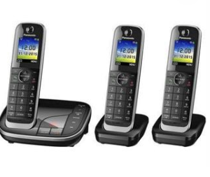Panasonic KX-TGJ323, τριπλα τηλεφωνα , Μαύρο