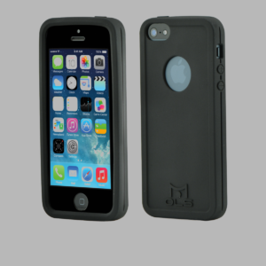 Apple iPhone 5/5s - MOLS Θήκη Σιλικόνης με Antishock Προστατευτικό Οθόνης Μαύρο MOLSPIPH5B
