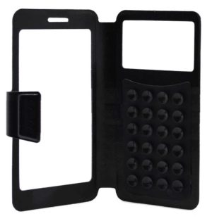 Θήκη Book Ancus Pop Universal για Smartphone 4 - 4.4 με Παράθυρο Μαύρη (Ancus)