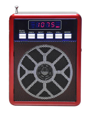 Kemai MD-83UK Mini MP3/Fm radio Speaker with microphone, built-in MP3 player and FM radio, support MP3 play from USB/SD Card - Red - Φορητό ηχείο με μικρόφωνο και δυνατότητα αναπαραγωγής Mp3 μέσω USB ή SD κάρτας και ενσωματωμένο FM δέκτη - Κόκκινο -