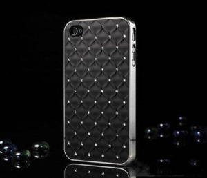 Luxury Bling Diamond Crystal Hard Back Case Cover For Apple iPhone 4 4S 4G black