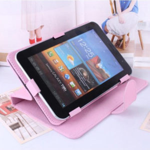Folding Leather Case Cover for 7 Android Tablet Pink