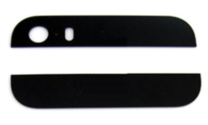 iPhone 5S Top And Bottom Bezel Part Set Of Back Cover in Black