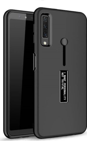 ΣΚΛΗΡΗ ΘΗΚΗ ΣΙΛΙΚΟΝΗΣ ΜΕ STAND KICKSTAND CASE NEW GENERATION I WANT PERSONALITY NOT TRIVIAL για Samsung Galaxy A7 (2018) Μαύρο (ΟΕΜ)