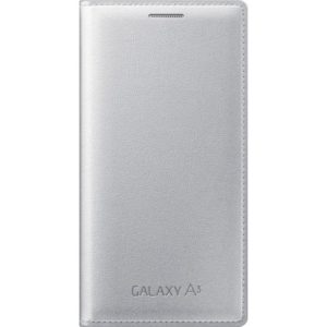 Κάλυμμα πορτοφολιού Samsung Galaxy A3 A300F Flip ασημί - πρωτότυπο EF-FA300BSEGWW