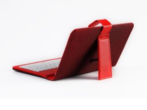 Virgo VIR-00084 Leather Case with Keyboard 8 - 9 for Tablet Micro USB - Μαύρη Κόκκινο