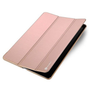 iPad Pro 10.5 inch 2017 3 fold δερμάτινη θήκη Με Πίσω Κάλυμμα Σιλικόνης Ροζ Χρυσή (OEM)