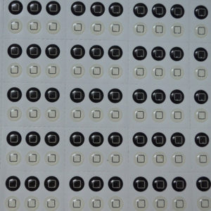 Αυτοκόλλητα για iPhone 4 / 4s / 5 Home Button Stickers ασπρο μαυρο