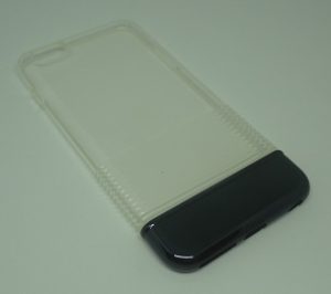 Θήκη TPU Gel για Apple iPhone 6 Plus Διαφανές Με Μαύρο (ΟΕΜ)
