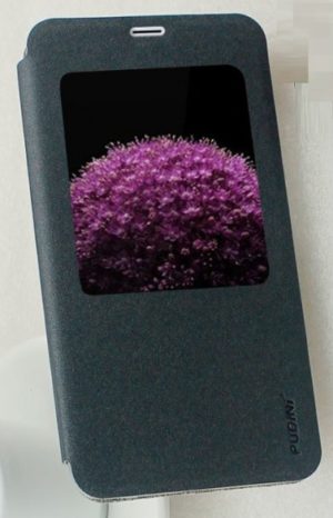 Meizu MX5 - Δερμάτινη Flip Θήκη Με Παραθυράκι Γκρί (OEM)