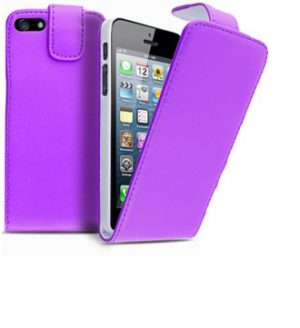 iPhone 5 Δερμάτινη Θήκη Purple