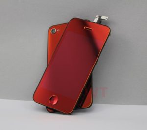 iPhone 4 Μεταλλικό Κόκκινο Full Kit LCD + Touch Screen + Frame Assembly + Home Button & Back Cover