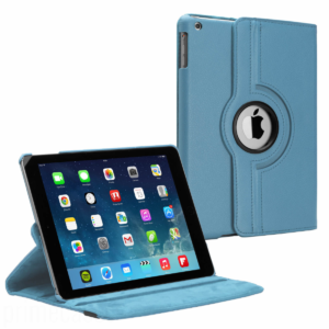 Apple iPad Air 2 - Περιστρεφόμενη & αναδιπλούμενη δερμάτινη (συνθετική) θήκη Γαλάζιο (OEM)