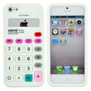 iPhone5 θήκη σιλικόνης Κομπιουτεράκι Ασπρη OEM