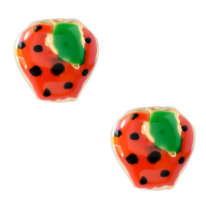 Παιδικά σκουλαρίκια φράουλα από ασήμι