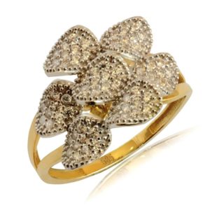 Γυναικείο δαχτυλίδι δίχρωμο χρυσό 14Κ