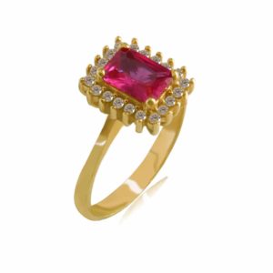 Δαχτυλίδι γυναικείο ροζέτα από χρυσό 14Κ